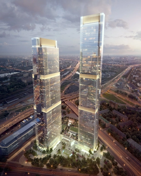 Neva Towers Multifunctional Estate / HOK + FXFOWLE + SPEECH - Facade, Cityscape