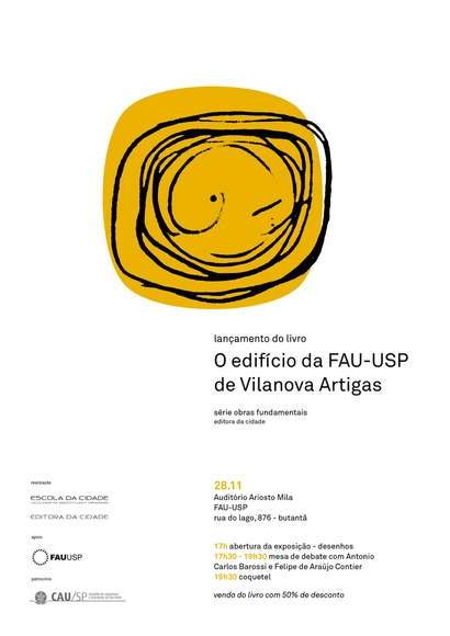 Editora da Cidade promove lançamento do livro ‘O edifício da FAU-USP de Vilanova Artigas’, de Antonio Carlos Barossi - Imagem de Destaque