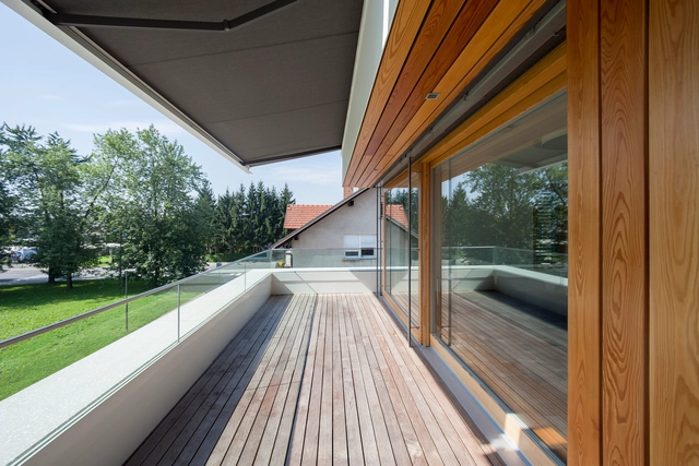 Pocket-Size Villa / Prima d.o.o. - Houses, Deck, Facade, Handrail, Door, Beam