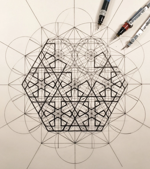 Rafael Araujo fusiona el arte y la ciencia ilustrando a mano la Proporción Áurea - Imagen Principal