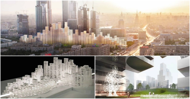 Kengo Kuma divulga projeto de superestruturas residenciais em Moscou - Imagem de Destaque