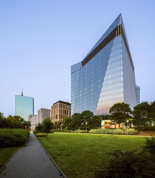 Gdanski Business Center / E&L Architects + Hermanowicz Rewski Architects - Institutional Buildings, Garden, Facade, Cityscape