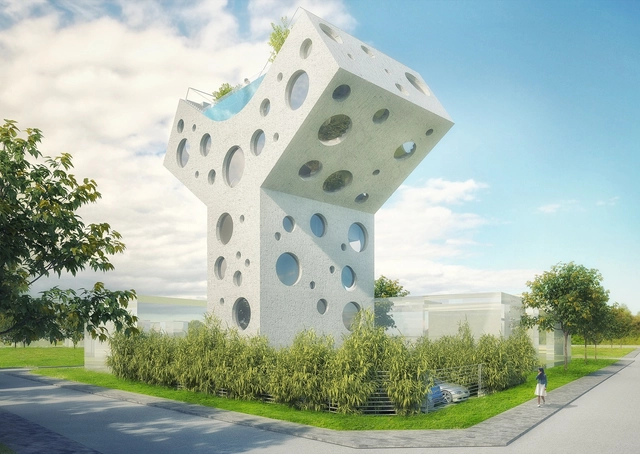 MVRDV Designs Y-Shaped House with Rooftop Pool in Taiwan - Featured Image