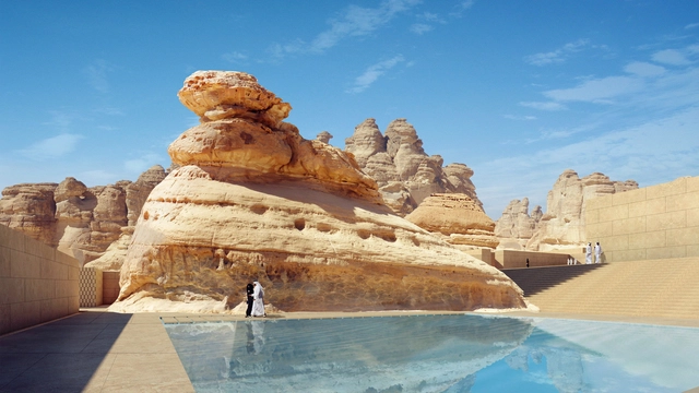 Wendell Burnette Architects projeta hotel "miragem" na Arábia Saudita - Imagem de Destaque