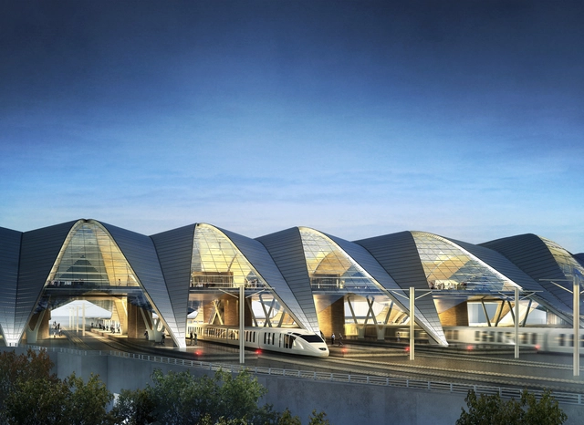 PLH Arkitekter Wins Rail Baltica Competition with Arch-Inspired Infrastructural System - Featured Image