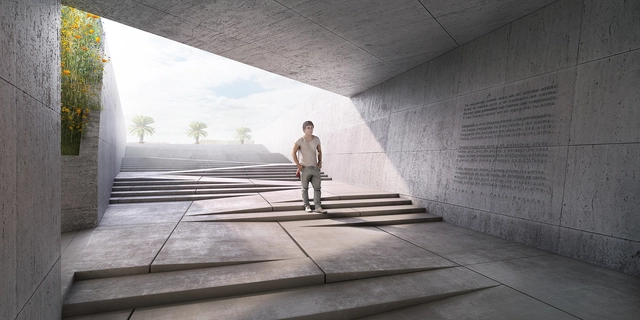 Conoce el segundo lugar en el concurso del Museo de la Memoria y Derechos Humanos en Concepción, Chile - Museo, Escaleras