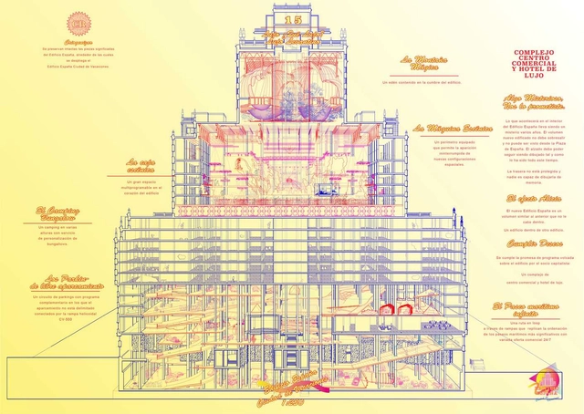 PFC: proponen convertir el Edificio España en una ciudad de vacaciones - Imagen Principal
