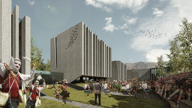 Tercer lugar Centro Cultural Cusco / Oscar Gonzalez Moix - Centro Cultural, Jardín, Fachada, Urbano