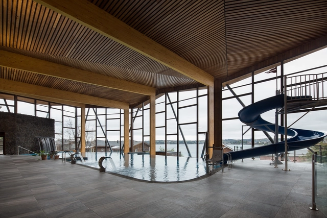Hotel Cabaña del Lago / Marcelo Uribe, Javier Vargas - Hoteles, Fijación Vigas, Sillas