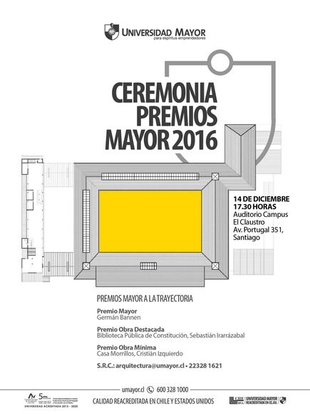 Ceremonia de Premios Mayor 2016 en Santiago - Imagen Principal