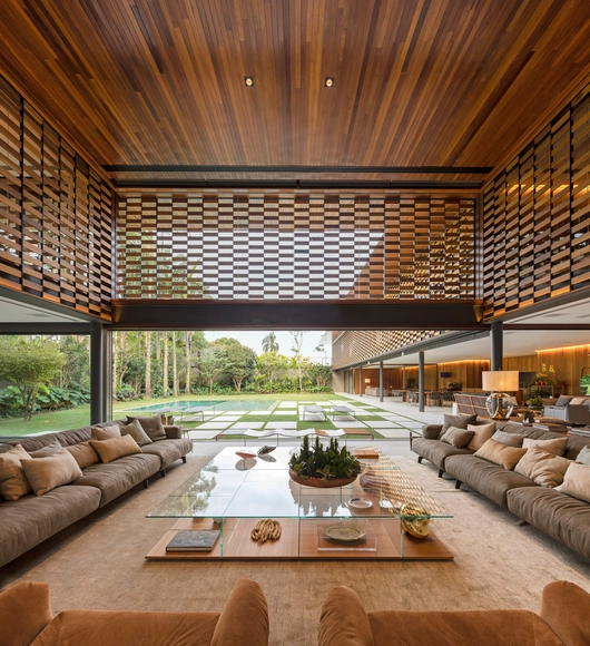 GAF House / Jacobsen Arquitetura - Houses, Patio, Beam, Table, Chair