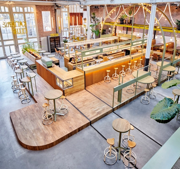 Kanarie Club  / Studio Modijefsky - Restaurants & Bars, Kitchen, Table, Chair