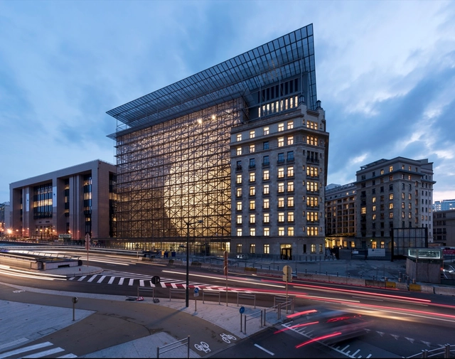 European Council and Council of the European Union  / Samyn and Partners - Ministry Building, Facade, Cityscape