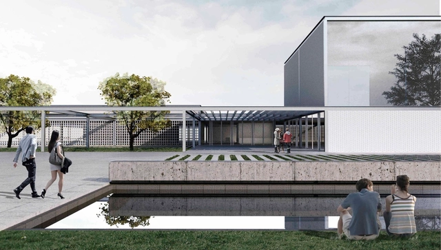 Primera mención en el Concurso Nacional de Ideas del Centro Cívico Norte de Santa Fe, Argentina - Jardín, Fachada
