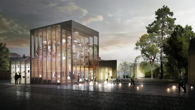 White Arkitekter Proposes Transparent "Lantern" Design for Akershus Art Center - Facade