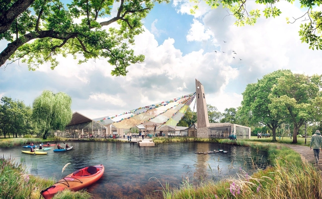 Tate Harmer's "Big Tent" Wins Competition for new Museum of Scouting in London - Featured Image