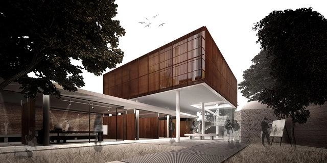 Winning Proposal for Cultural Village Mixes Architectural Archetypes and Nature in Cyprus - Facade