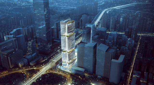 Inspirado en el bambú, Aedas presenta diseño de futuro rascacielos en China - Imagen Principal