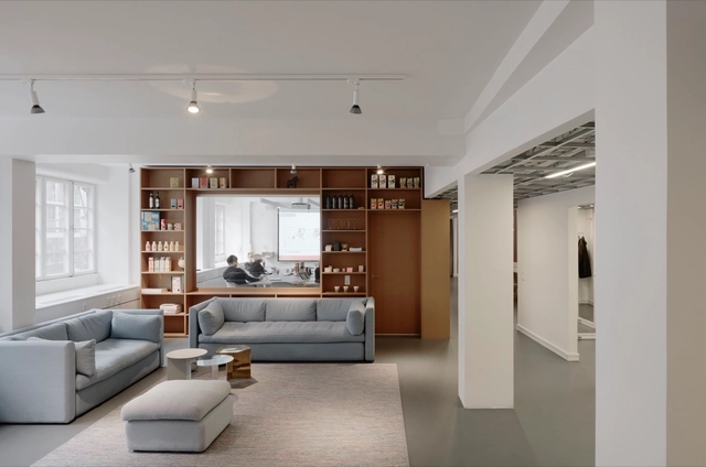Identity Works / Elding Oscarson - Offices Interiors, Door, Beam, Lighting, Table, Chair