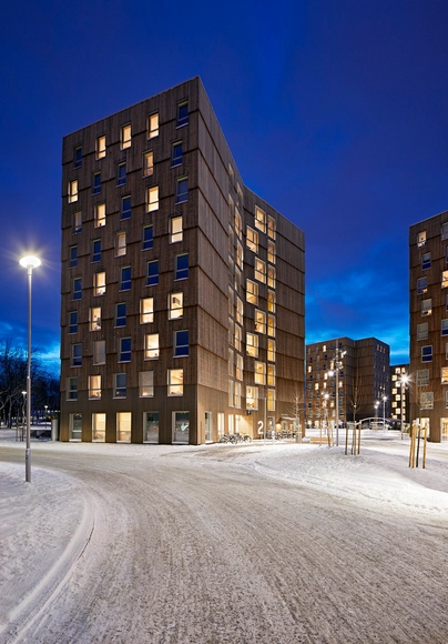 Torres de madera Moholt / MDH Arkitekter - Apartamentos