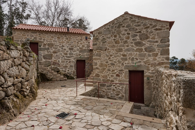 Rural Houses Refurbishment in Trebilhadouro / André Tavares - Refurbishment, Courtyard, Door, Facade, Arch, Chair
