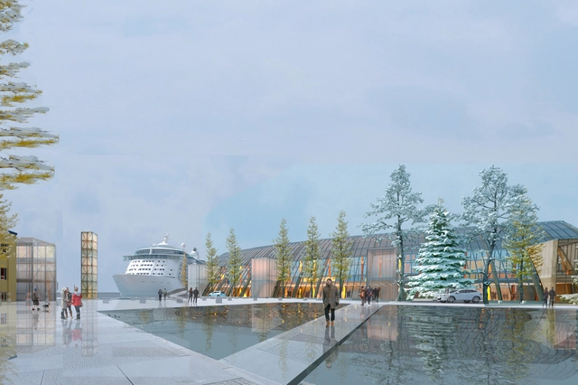 Conoce el tercer lugar en concurso del Terminal Internacional de Pasajeros de Punta Arenas, Chile - Terminal De Cruceros, Fachada