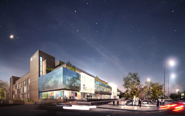 Architecture Initiative Transforms Derelict Brutalist Northampton Landmark into Mixed-Use Academy - Facade, Lighting