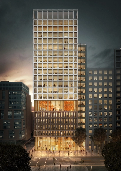 PLP Architecture’s Proposed Office Building Responds to London’s Historic Urban Identity  - Office Buildings, Facade, Cityscape