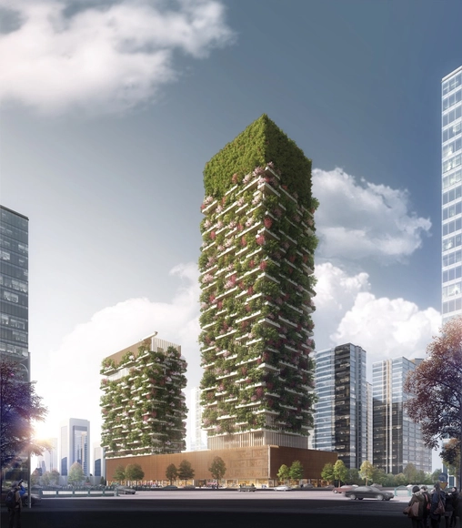 Stefano Boeri Architetti Unveils Plans for Vertical Forest Towers in Nanjing - Facade, Cityscape