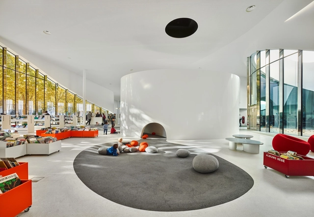 Mediateca [Terceiro Lugar] em Thionville / Dominique Coulon & associés - Bibliotecas