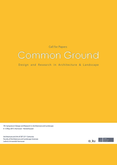 Call for Papers `Common Ground - Design and Research in Architecture & Landscape´  - Featured Image