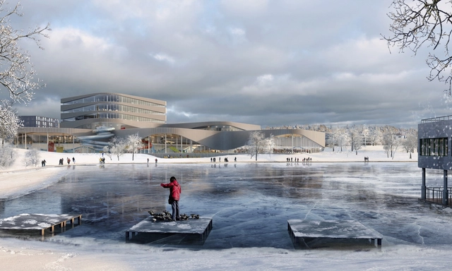 3XN Architects vence concurso para Centro Aquático na Suécia - Imagem de Destaque