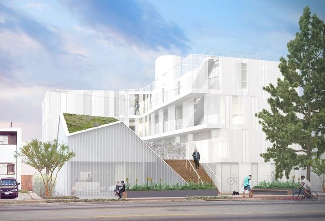 LOHA’s Latest Supportive Housing Complex Curbs LA’s Increasing Homelessness - Sustainability & Green Design, Facade