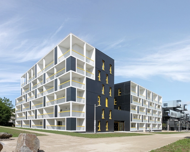 Les Patios Erdre Porterie  / Jacques Boucheton Architectes - Vivienda Colectiva