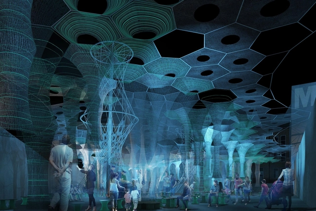 Jenny Sabin Studio recebe o primeiro lugar no Programa de Jovens Arquitetos MoMA PS1 2017  - Imagem de Destaque