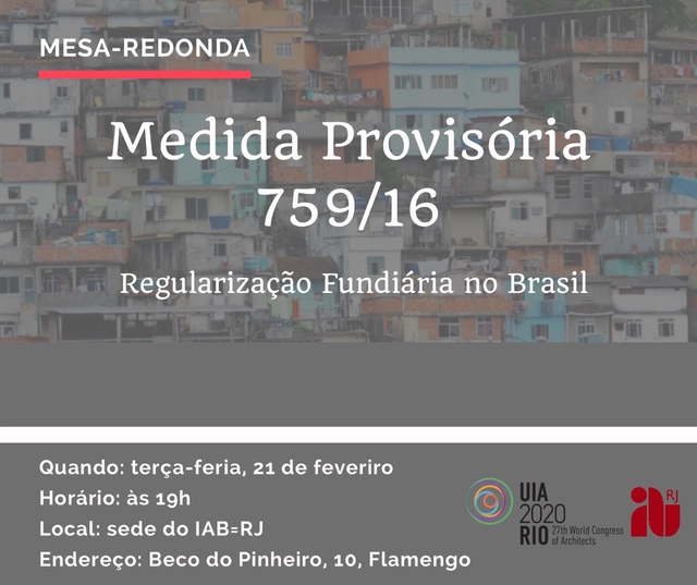 IAB-RJ promove mesa-redonda para discutir a regularização fundiária no Brasil - Imagem de Destaque