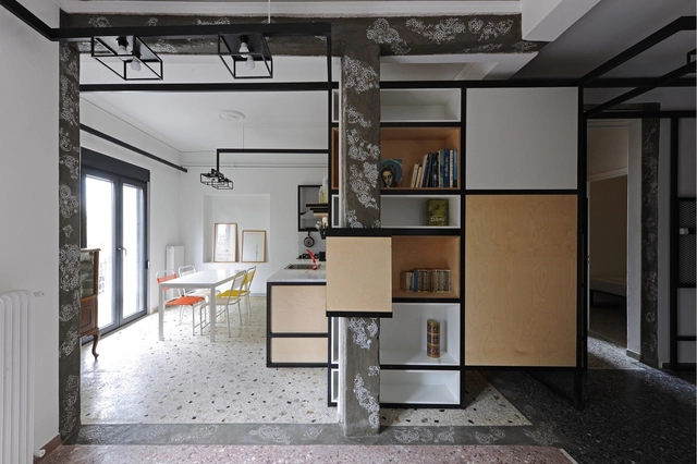 POLYTOPO / Z-level - Apartment Interiors, Kitchen, Facade, Table, Chair