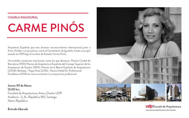 Charla Inaugural UDP: Carme Pinós - Imagen Principal