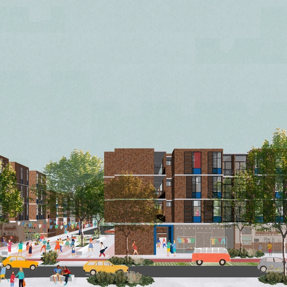 2º Lugar no concurso para edifícios de usos mistos em Sol Nascente – trecho 2  - Fachada