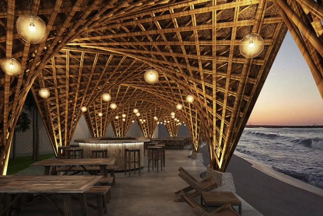 Vo Trong Nghia Architects diseñan resort de bambú en bahía vietnamita - Imagen Principal