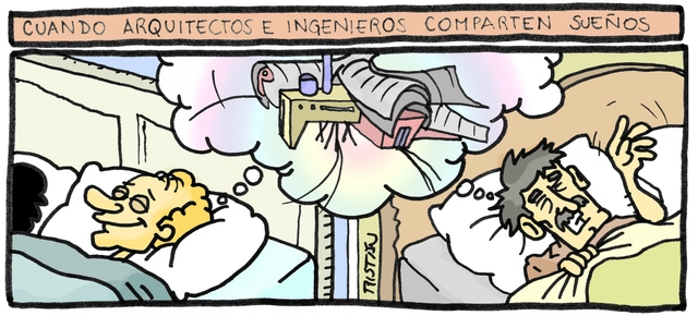  La relación entre el arquitecto y el ingeniero: tiras humorísticas por Tristán Comics - Imagen Principal