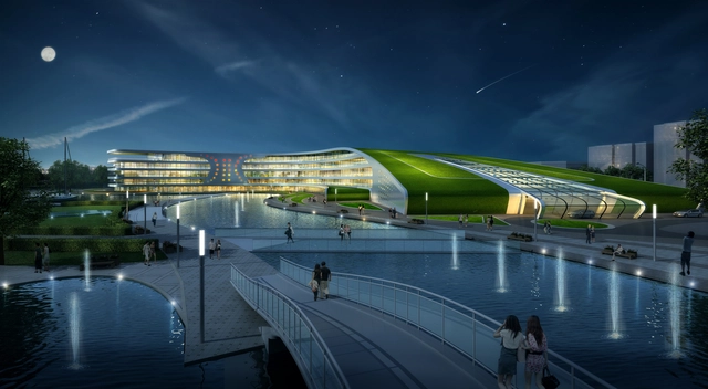 Calligraphy-Inspired Lakeside Hotel Proposed as the Centerpiece of Shanghai's Fengxian District - Featured Image