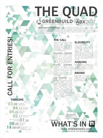 Call For Entries:  QUAD 2017 - An Installation for a Sustainable Social Space - Featured Image