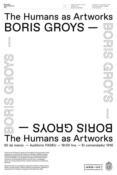Conferencia | Lanzamiento Revista ARQ: Boris Groys - Imagen Principal