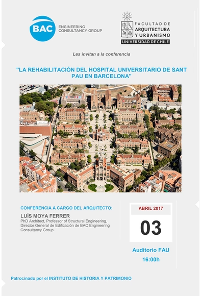 Charla magistral 'Rehabilitación del Hospital Universitario Sant Pau' - Imagen Principal