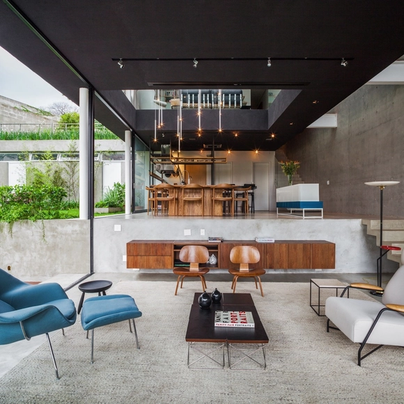 Casa Mattos / FGMF - Casas, Viga, Mesa, Cadeira