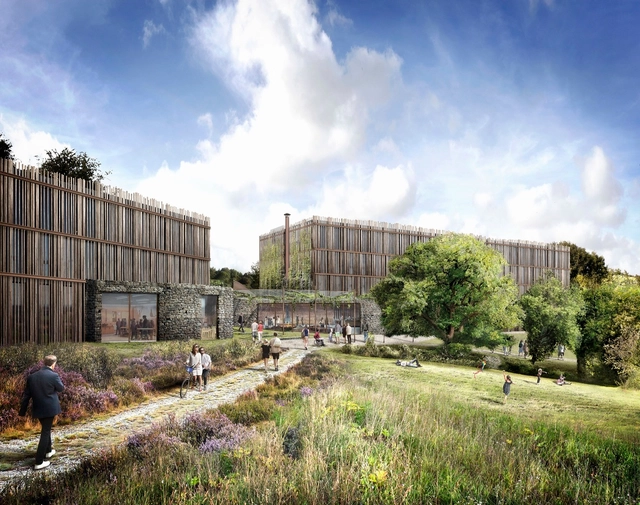 Tate Harmer Reveals Plans for Eco-Hotel at the Eden Project in England - Garden, Facade