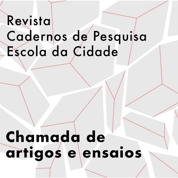 Chamada de Artigos e Ensaios para a Revista Cadernos de Pesquisa da Escola da Cidade - Imagem de Destaque