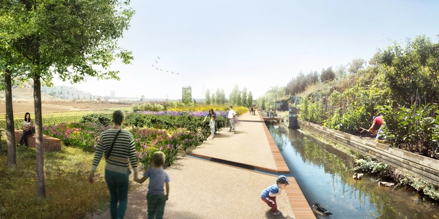 Rec Comtal, un proyecto paisajístico para restaurar el histórico canal de riego de Barcelona - Planificación Urbana Y De Territorio, Jardín