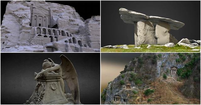 8 Modelos 3D de memoriais de diferentes culturas e épocas - Imagem de Destaque